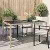 Image de vidaXL Table de jardin 150x90x75 cm Beige