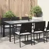 Image de vidaXL Table de jardin Marron Verre 8720286666470