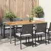 Image de VIDAXL Table de jardin 190x90x75 cm - Résine tressée et bois d'acacia