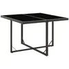 Image de vidaXL Table jardin Noir 109x107 cm Résine