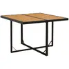 Image de vidaXL Table de jardin - Résine tressée et bois massif