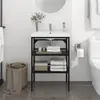 Image de VIDAXL Cadre de lavabo salle de bain noir