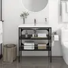 Image de VIDAXL Cadre de lavabo salle de bain noir