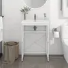 Image de vidaXL Cadre lavabo Blanc 59x38x83 cm