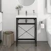 Image de VidaXL Cadre de lavabo - Noir