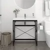 Image de vidaXL Cadre de lavabo de salle de bain - Noir