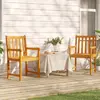 Image de vidaXL Chaises de jardin - Bois d'acacia