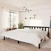 Image de vidaXL Cadre de lit 200x200 cm - Bois massif noir