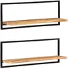 Image de vidaXL Étagères murales 2 pcs - Bois d'acacia