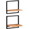 Image de vidaXL Étagères murales - 2 pcs - Bois d'acacia
