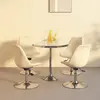Image de VidaXL Chaises pivotantes (4 pièces) - Tissu crème