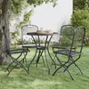 Image de vidaXL Chaises pliables de jardin - Maille métallique anthracite - Lot de 4