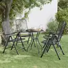 Image de vidaXL Chaises pliables jardin lot de 4 - Anthracite
