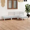 Image de vidaXL Salon de jardin bois de pin Blanc