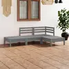 Image de vidaXL Salon de jardin 4 pcs - Gris