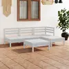 Image de VIDAXL Salon de jardin 5 pcs - Blanc