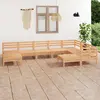 Image de vidaXL Salon 9 pcs Bois - Noir
