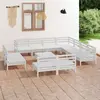Image de vidaXL Salon de jardin 12 pcs Bois de Pin Blanc