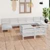 Image de vidaXL Salon de jardin 10 pcs - Blanc