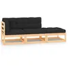 Image de vidaXL Salon de jardin 3 pcs