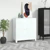 Image de vidaXL Coffre de rangement industriel Blanc Acier