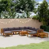 Image de Salon de jardin vidaXL 12 pcs - Bois d'acacia solide