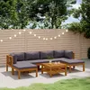 Image de Salon de jardin 7 pcs avec coussin - Bois d'acacia