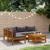Image de VIDAXL Salon de jardin 5 pcs Gris