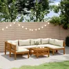 Image de vidaXL Salon de jardin 7 pcs - Bois d'acacia solide