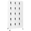 Image de vidaXL Armoire à casiers Blanc - Acier