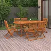 Image de vidaXL Ensemble à manger de jardin bois acacia