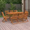 Image de vidaXL Ensemble à manger de jardin 9 pcs - Acacia