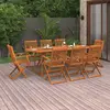 Image de vidaXL Ensemble à manger de jardin 9 pcs - Bois d'acacia