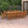 Image de vidaXL Ensemble à manger de jardin 13 pcs - Bois d'acacia