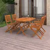 Image de vidaXL Ensemble à manger de jardin 5 pcs - Bois d'acacia