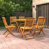 Image de vidaXL Ensemble à manger de jardin 7 pcs - Bois d'acacia massif