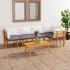 Image de vidaXL Salon de jardin 6 pièces avec coussins - Bois d'acacia