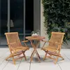 Image de vidaXL Ensemble à manger de jardin 3 pcs teck