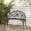 Image de vidaXL Banc de Jardin 100 cm Aluminium Noir