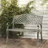 Image de VIDAXL Banc aluminium coulé vert avec motifs