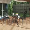 Image de vidaXL Chaises de bistro lot de 2 - Aluminium coulé Noir