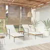Image de VIDAXL Lot de 2 Chaises longues et Table - Marron