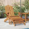 Image de vidaXL Chaise de jardin Adirondack et repose-pied Bois d'acacia massif