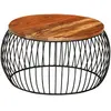 Image de vidaXL Table basse Ø68 cm Bois de récupération solide