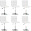 Image de vidaXL Chaises pivotantes - Blanc Similicuir