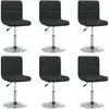 Image de vidaXL Lot de 6 chaises pivotantes - Noir