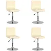 Image de vidaXL Lot de 4 Chaises Pivotantes - Crème