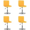 Image de vidaXL Chaises pivotantes - Jaune Tissu