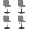 Image de vidaXL Chaises Pivotantes Lot de 4 - Gris Clair Velours