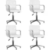 Image de vidaXL Lot de 4 Chaises Pivotantes à Manger - Blanc